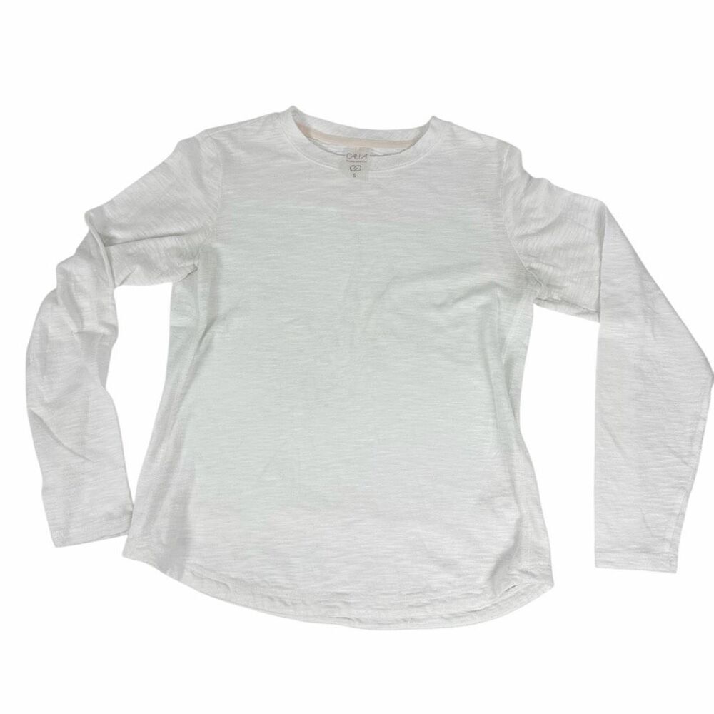 Calia Long Sleeve T-Shirt size Small White